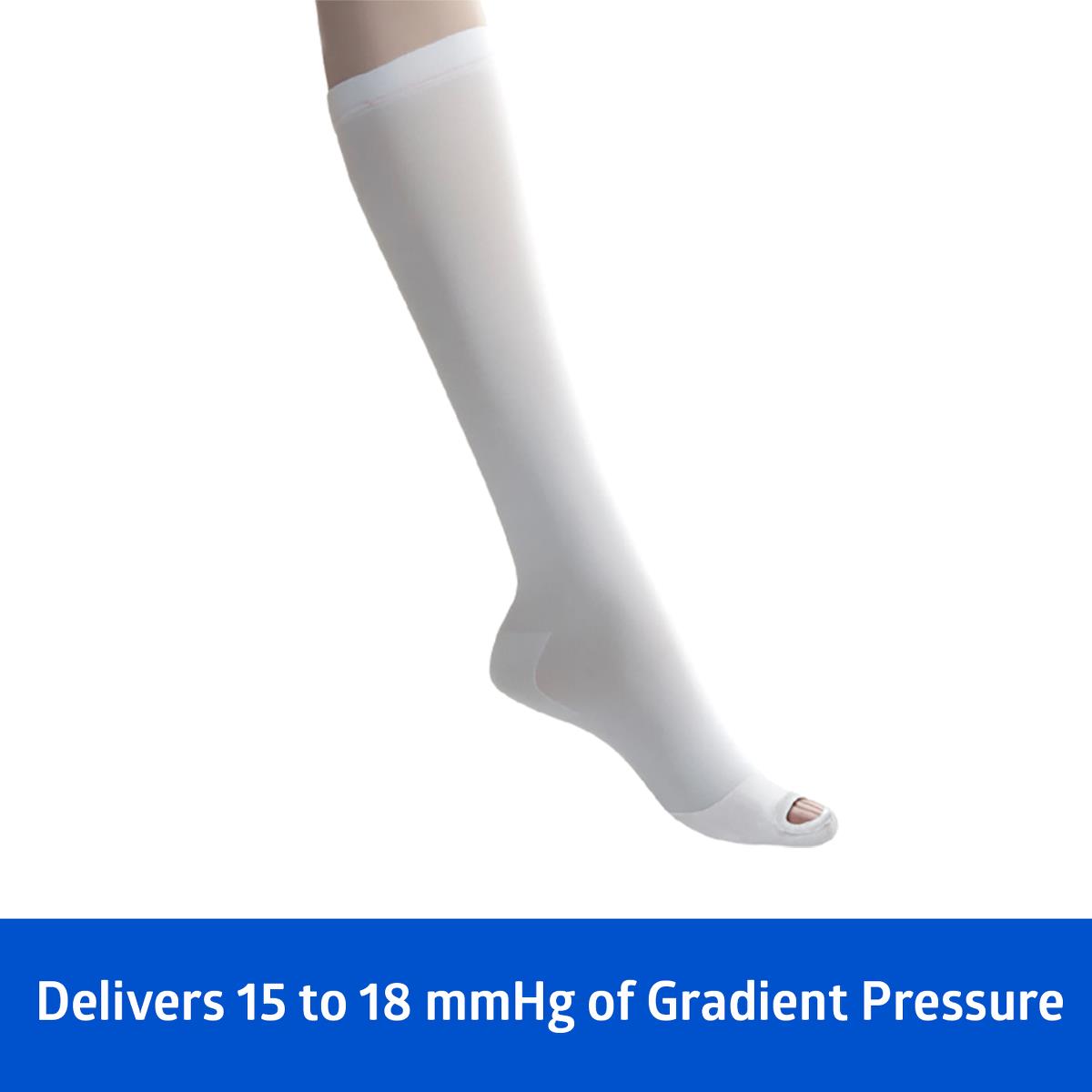 Extra Large Knee Length Anti Embolism Stockings for Women & Men - Medical Compression Socks for Circulation, Post-Surgery Recovery & Long Flights