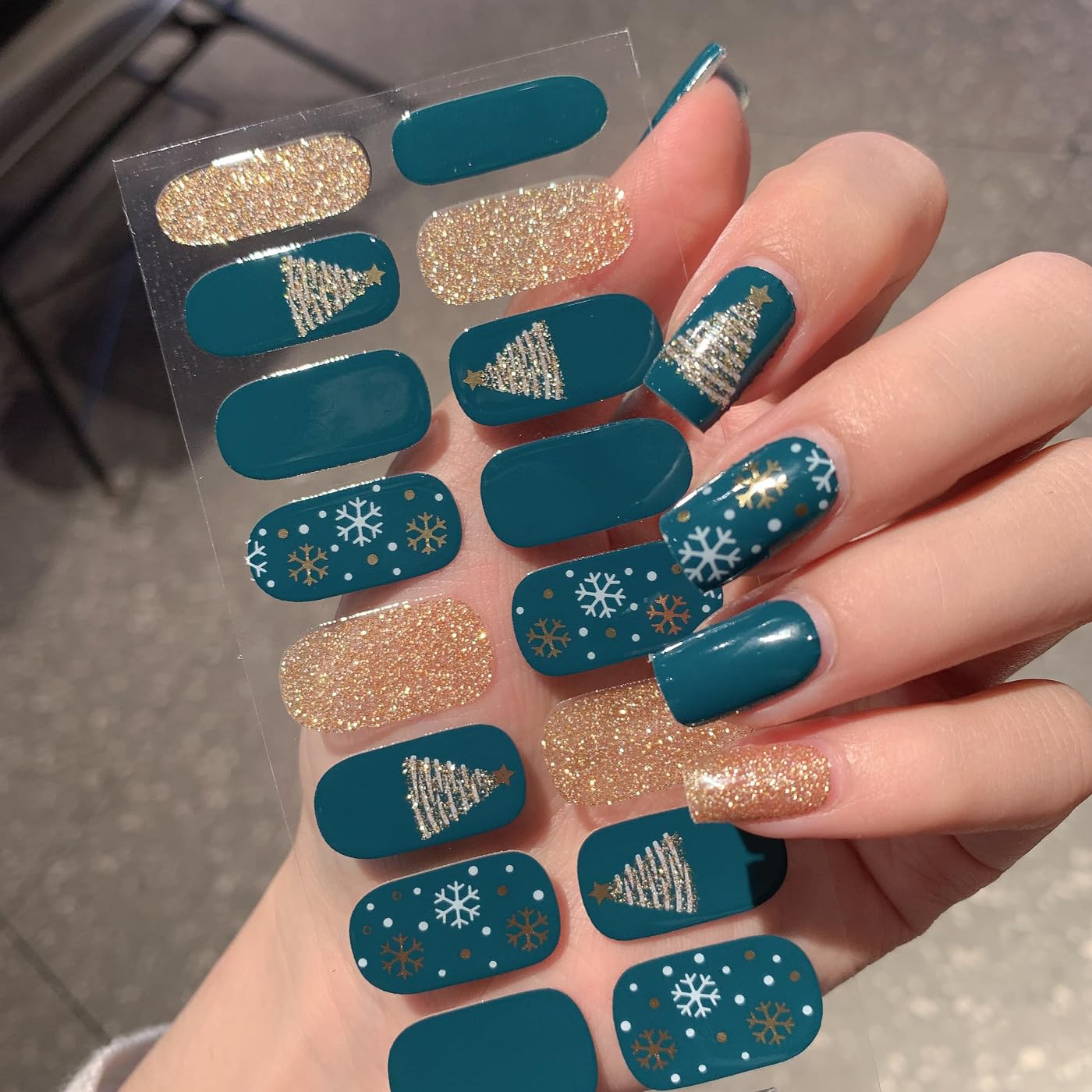 6 Sheets Christmas Nail Stickers - Snowflake & Santa Designs for Winter Manicure
