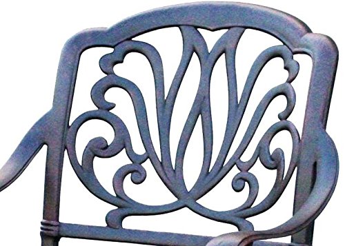 Elizabeth Cast Aluminum 11-Piece Outdoor Dining Set with 46