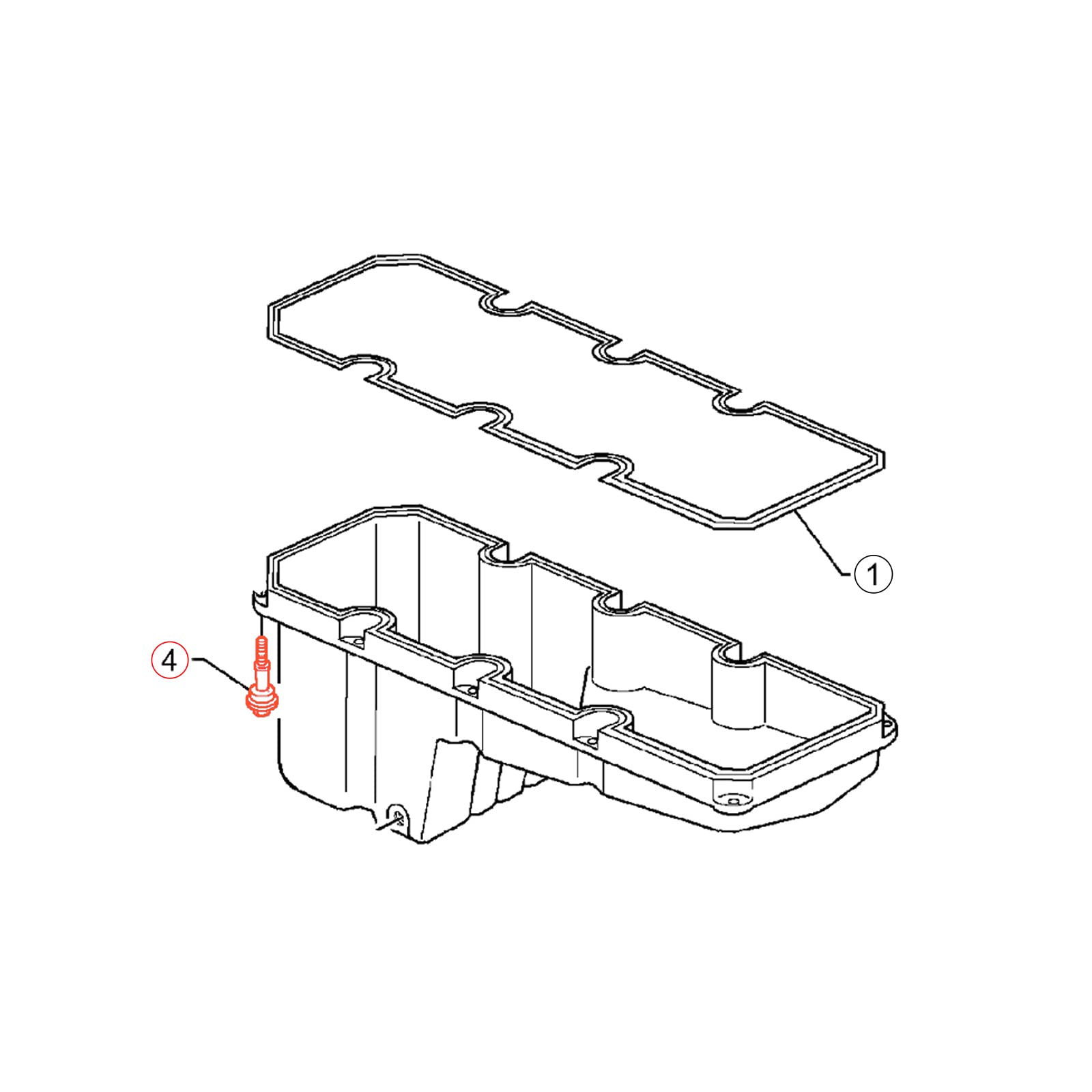 Detroit Diesel S60 14L Engine Oil Pan Isolator Bolt ASM (10 Pack) - Compatible with Part #23522281 - Perfect for Heavy-Duty Truck Repairs & Maintenance