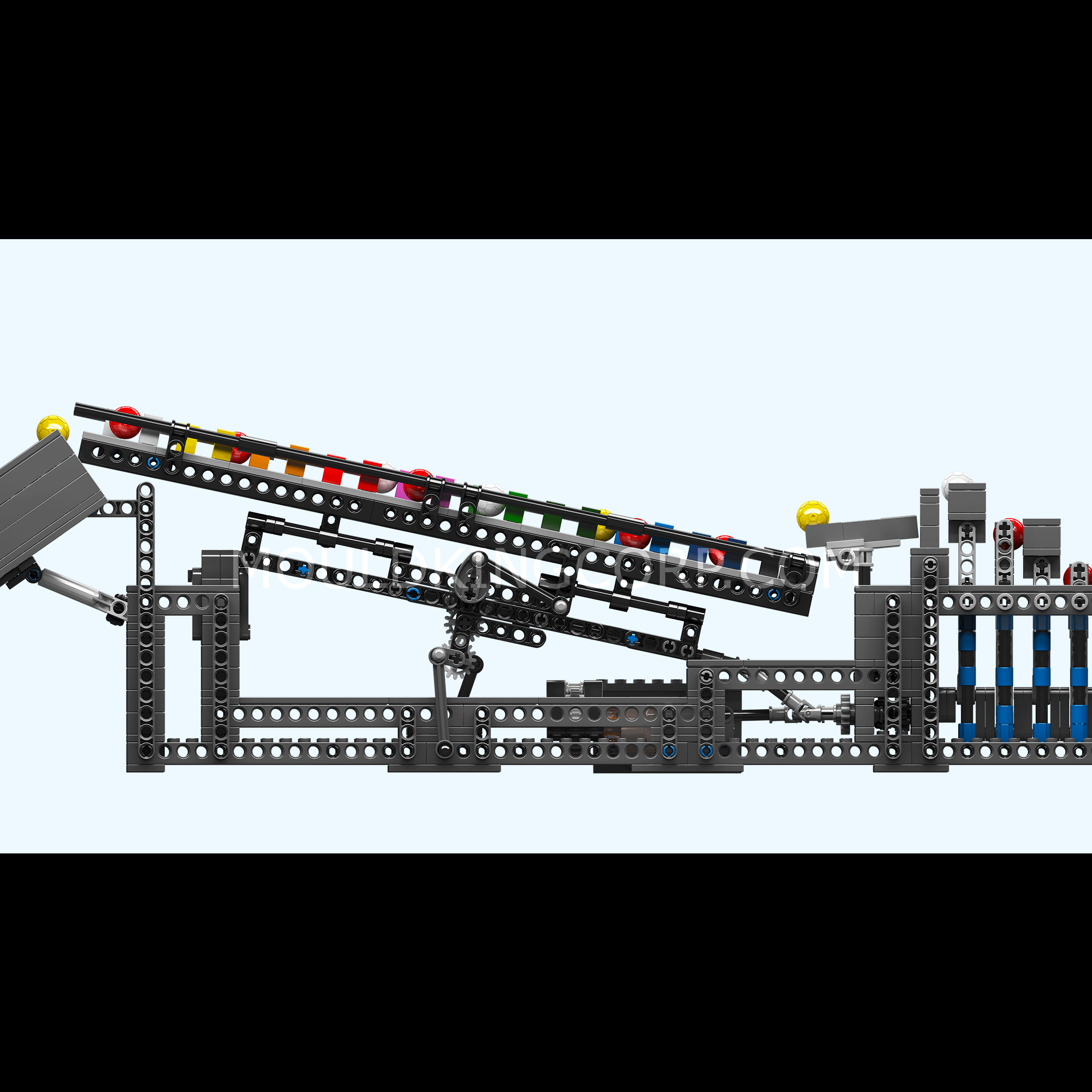 MOULD KING 26009 Motorized Rainbow Stepper II Building Set - 1,281 Piece STEM Educational Toy for Kids & Adults | Creative Construction Kit for Home, School & Office Play