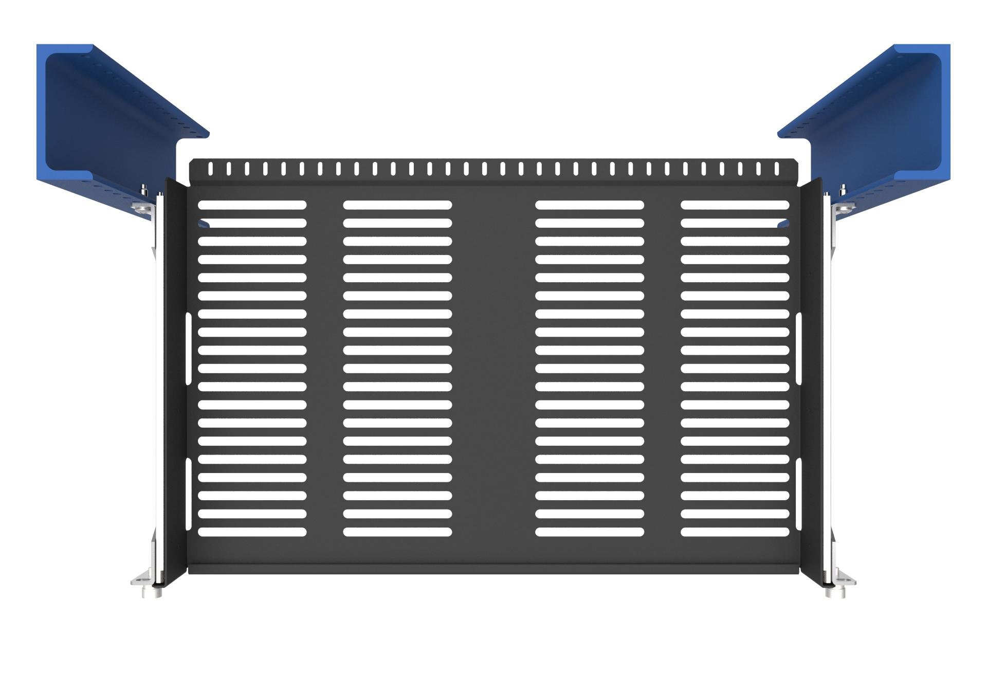 RackSolutions 1U 2 Post Sliding Cantilever Half Shelf for 19