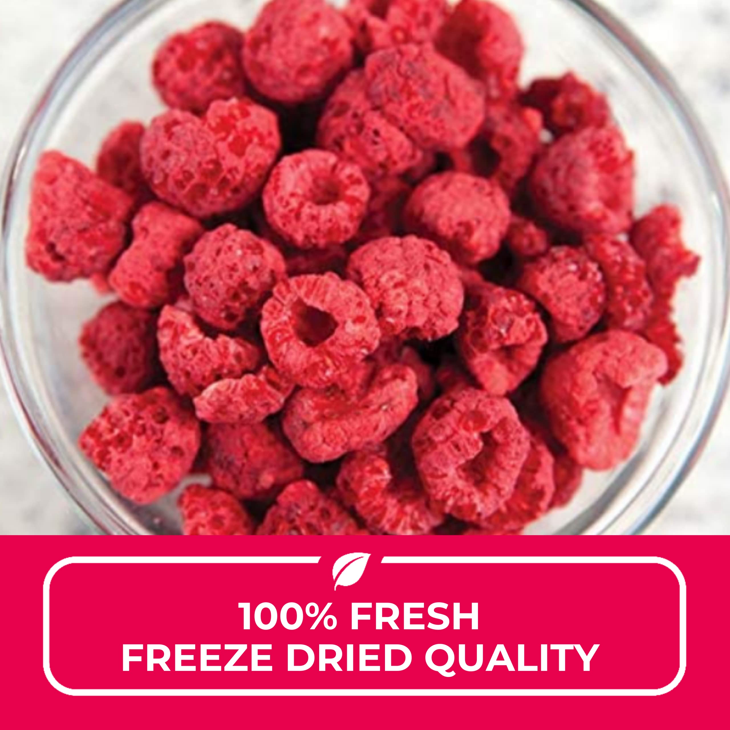 Nutristore Freeze Dried Raspberries 4-Pack | 100% Natural Healthy Fruit Snacks | Premium Crispy Raspberries for Baking, Smoothies & Emergency Food | 25 Year Shelf Life | #10 Can 20 Servings | Perfect for Camping, Hiking & Survival Kits
