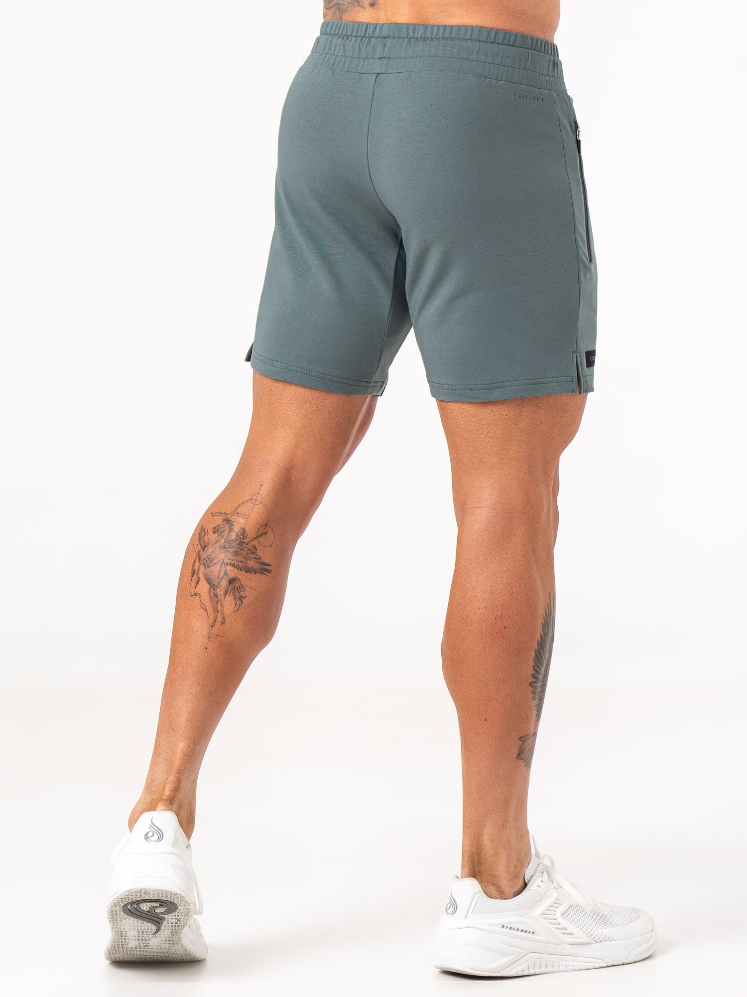 Men's Endurance Track Shorts - Lightweight Running & Training Shorts in Fern Green for Gym, Jogging & Outdoor Sports
