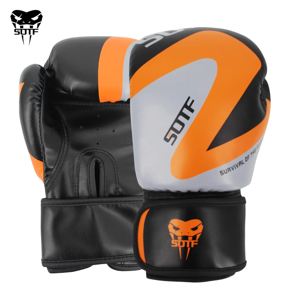 SUOTF MMA Boxing Gloves - Premium Leather Training Gloves for Muay Thai, Kickboxing & Combat Sports - Perfect for Sparring, Bag Work & Fitness Training