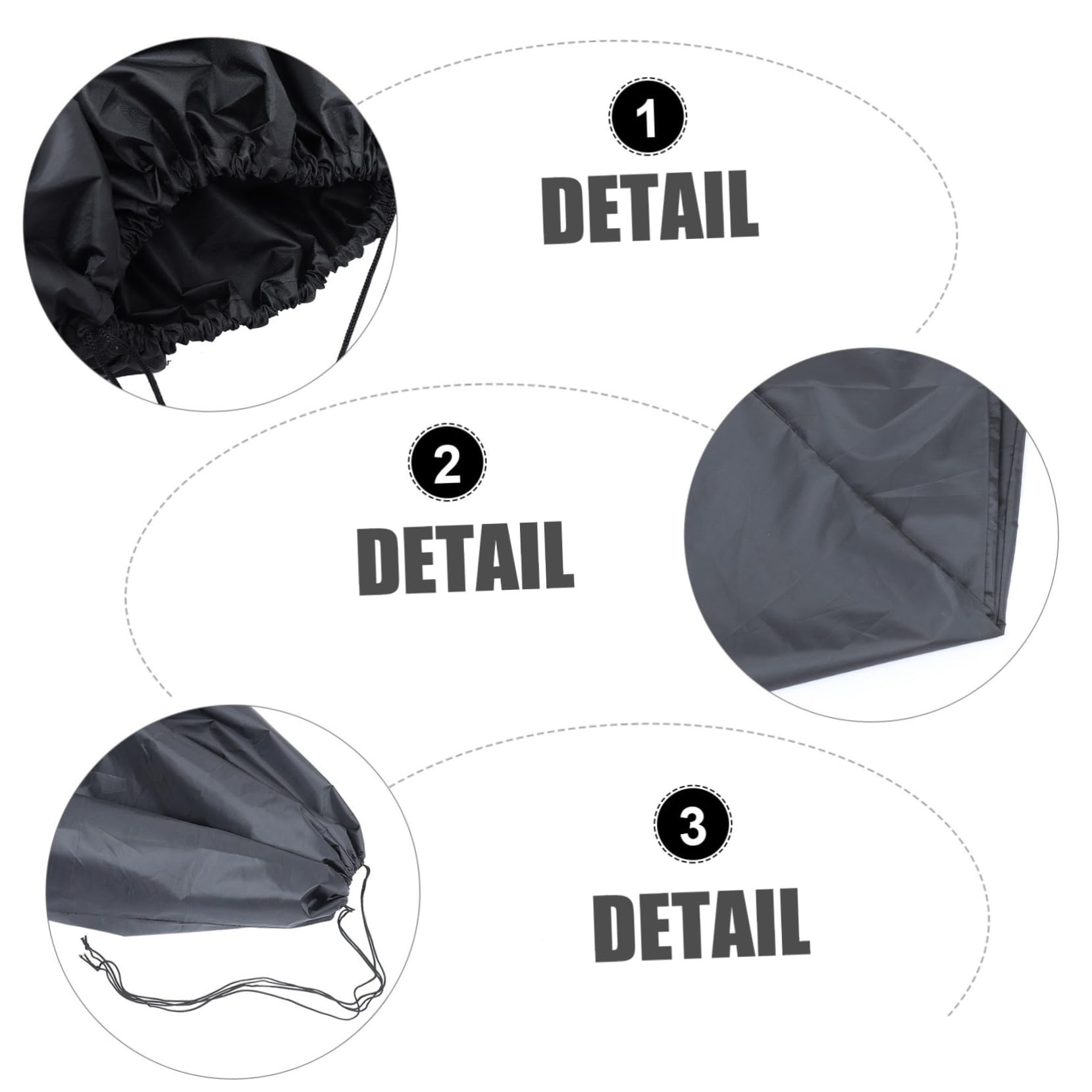 Elegant Waterproof Drawstring Pouch - Large Capacity Storage Bag for Home Organization (Black) | Perfect for Travel, Gym & Jewelry Storage