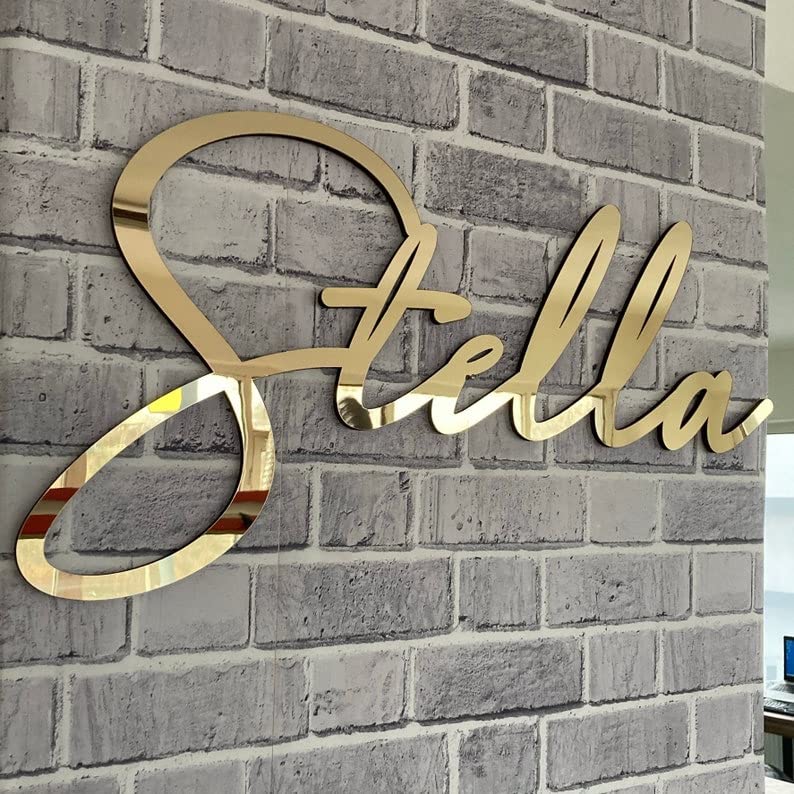 Custom Acrylic Name Sign - Laser Cut Personalized Wall Decor for Living Room, Nursery, Baby Shower & Party - 60