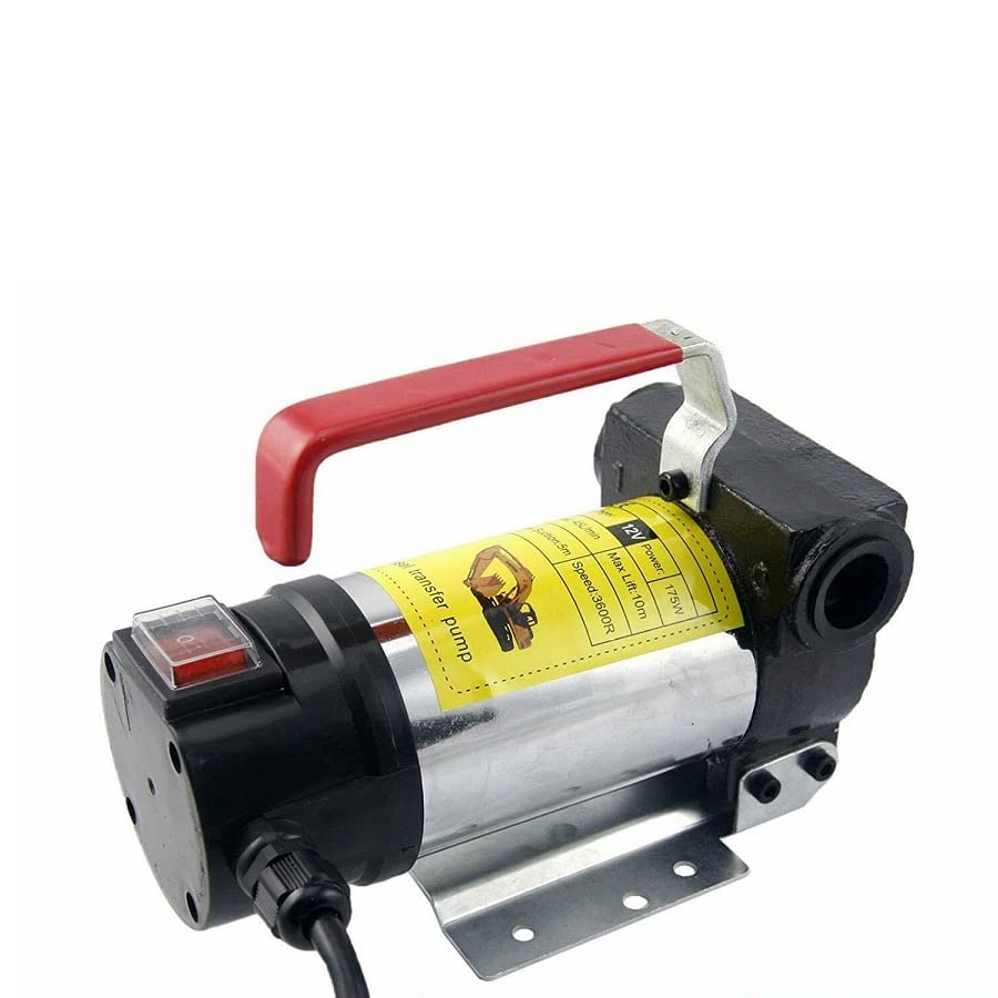 12V DC Electric Fuel Transfer Pump - Portable Diesel & Kerosene Oil Pump for Commercial Auto, Truck, Boat & Farm Use - Jikkolumlukka Brand - Ideal for Fuel Transfer, Emergency Refueling & Industrial Applications
