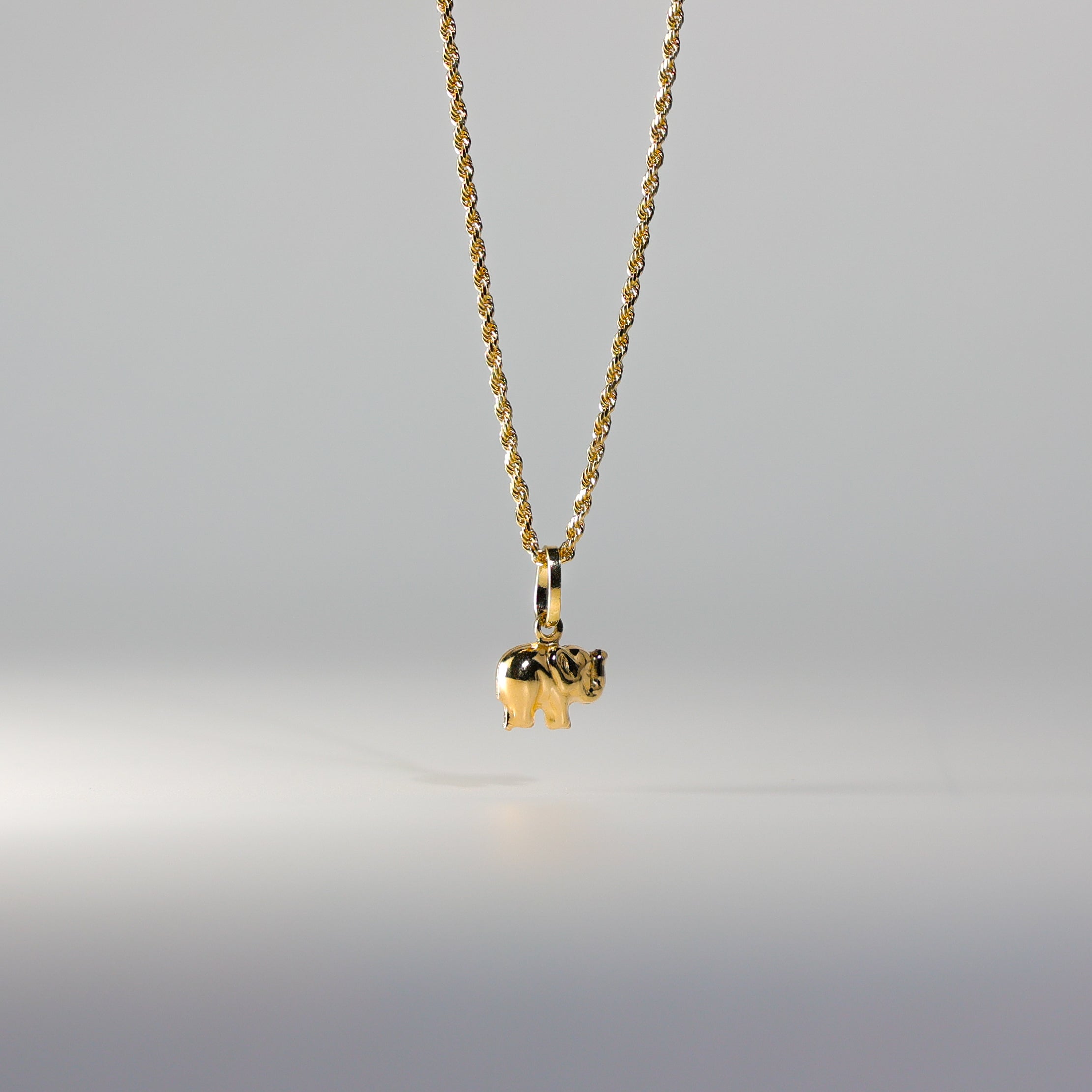 Gold Elephant Pendant Necklace - Elegant 14K Jewelry Gift for Women | Model 490 | Perfect for Birthday, Anniversary & Spiritual Symbolism