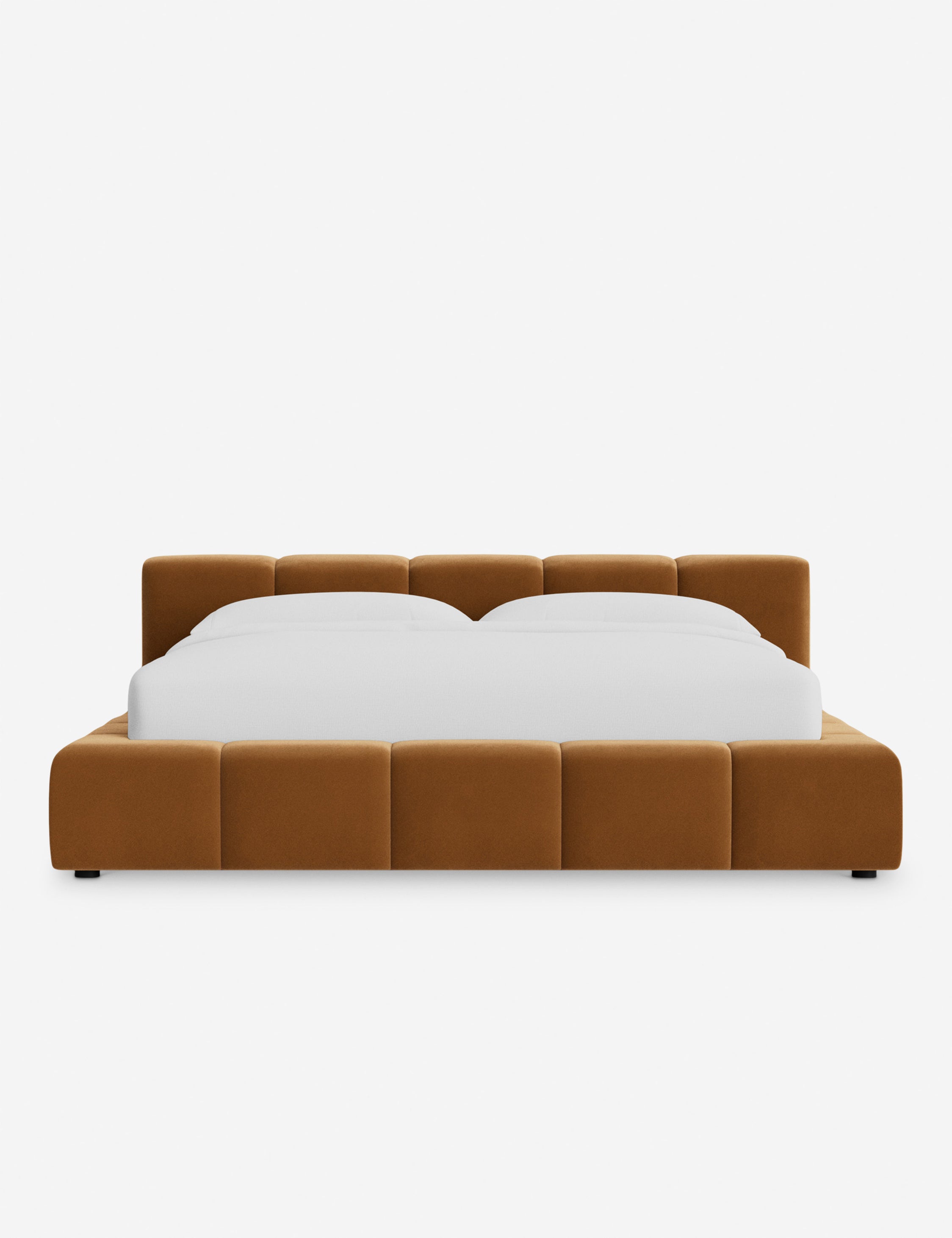 Cambry Platform Bed Frame - Modern Minimalist Wooden Bed with Headboard - Perfect for Bedroom, Guest Room & Small Spaces