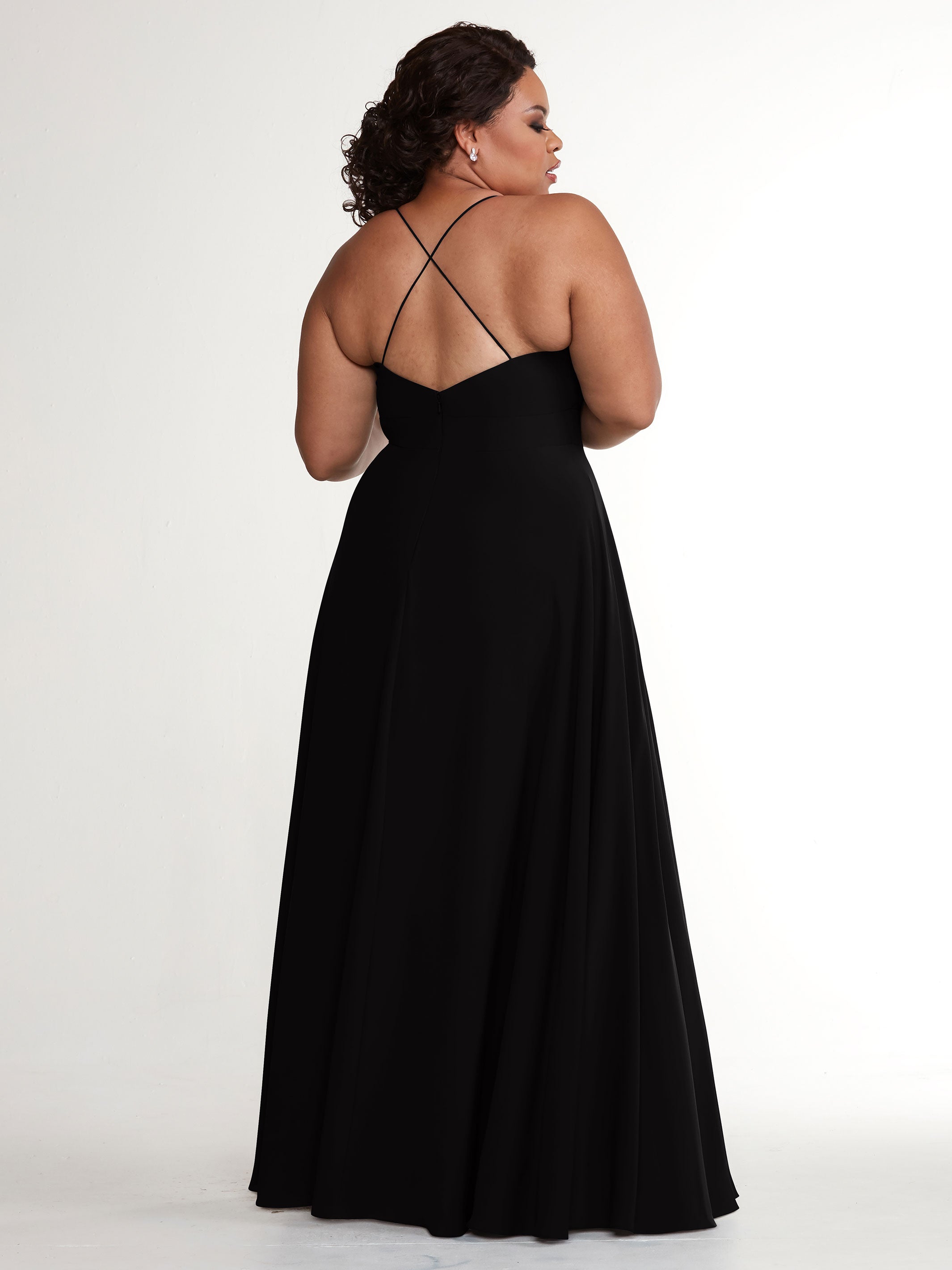 Elegant 83027 Simple Stretch Chiffon A-Line Bridesmaid Dress with Pleats - Perfect for Weddings, Formal Events & Special Occasions
