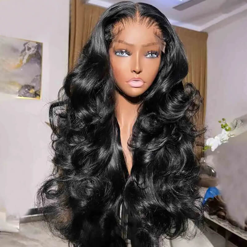 Eullair Glueless Loose Wave Human Hair Wig with HD Transparent Lace Frontal | Natural Curly Hairpiece for Women | Perfect for Daily Wear, Cosplay & Special Occasions