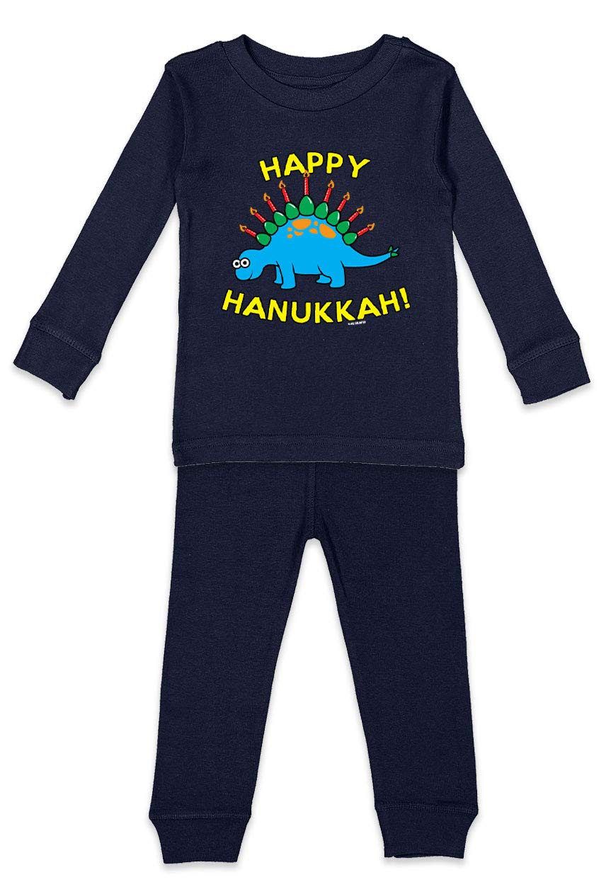 Happy Hanukkah Dinosaur Menorah Kids Shirt & Pants Set - Cute Holiday Outfit for Toddler Boys & Girls - Perfect for Hanukkah Celebrations, Family Photos & Jewish Festivals
