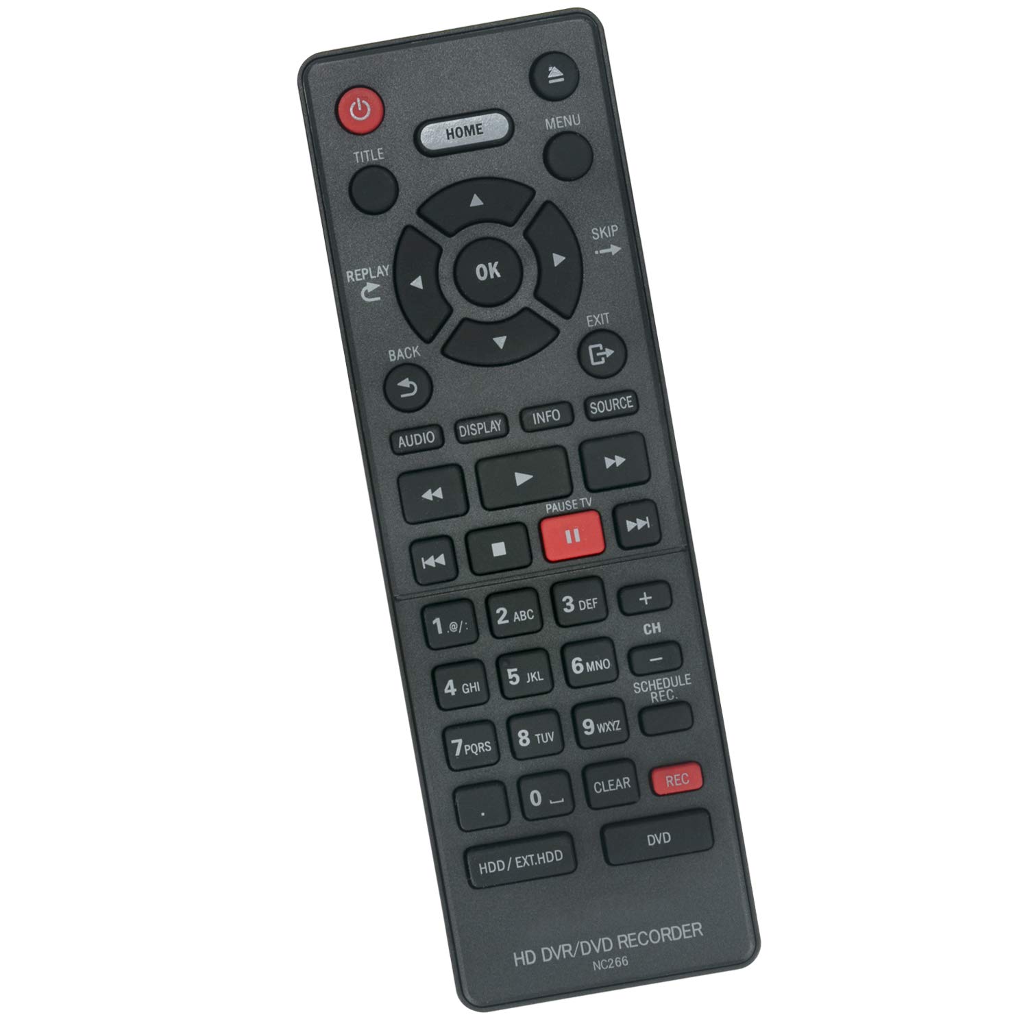 Universal NC266 NC266UH Replacement Remote Control Compatible with Magnavox DVR DVD Recorders MDR865H/F7 MDR867H/F7 MDR865H MDR867H MDR868H MDR868H/F7 - Perfect for Home Entertainment Systems & Media Centers