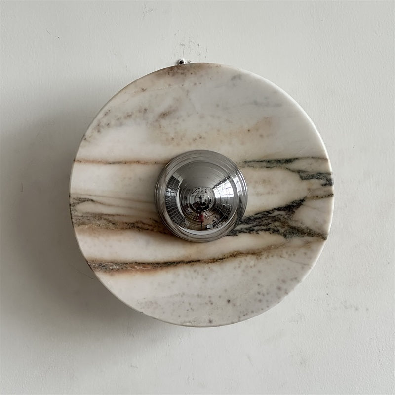 Calacatta Marble Wall Sconce Light - Modern Gold Finish Bathroom Vanity Lighting for Bedroom, Hallway & Living Room Decor