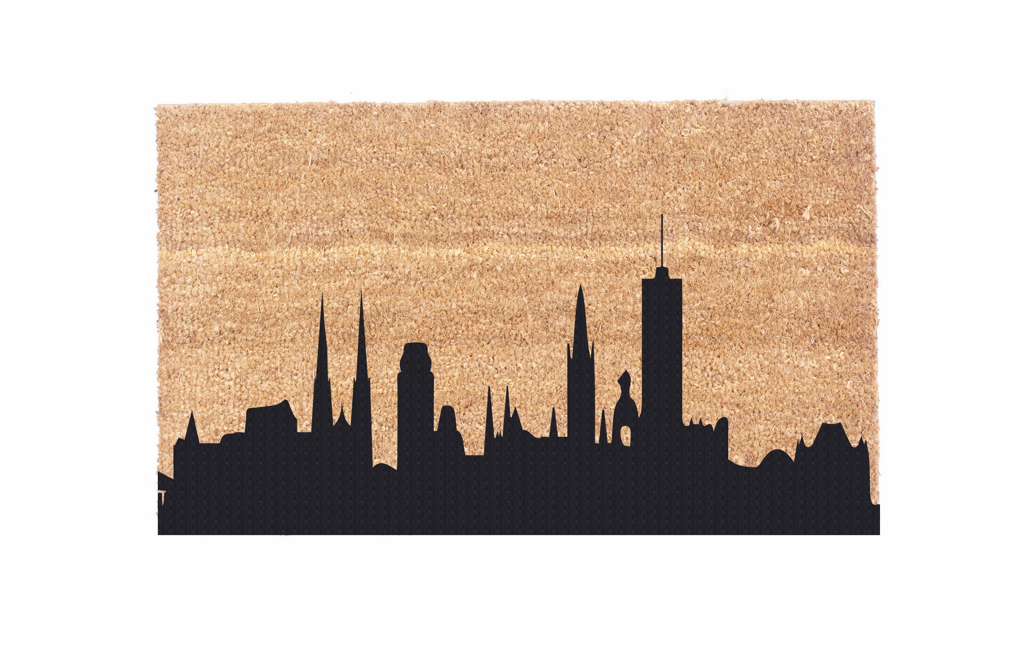 Stylish City Skyline Coco Doormat - Non-Slip Entryway Rug for Home & Office Decor - Perfect for Front Door, Patio, and Indoor Use