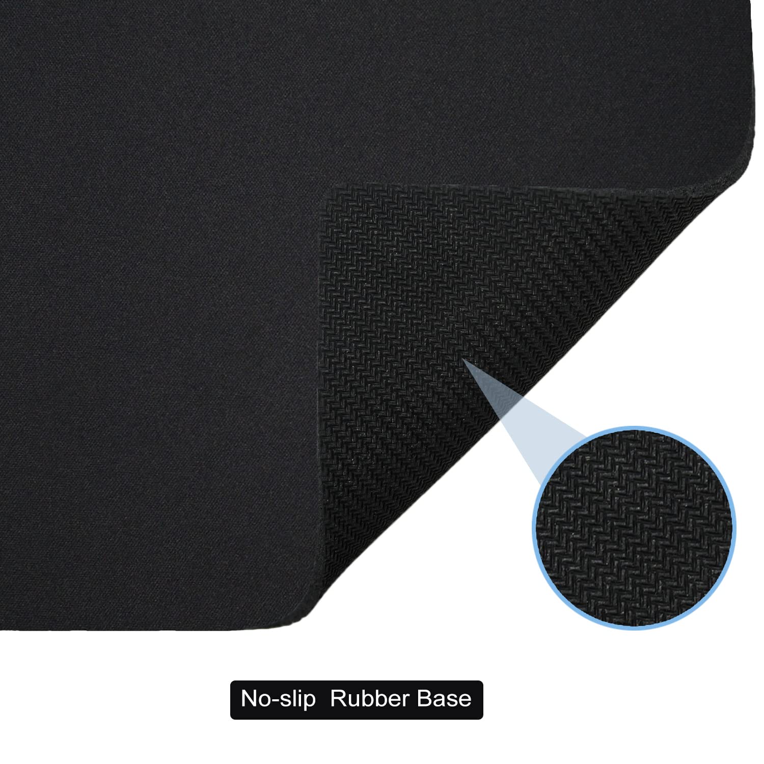Mini Mouse Pad 5.5x7 Inches - Small Portable Non-Slip Rubber Base Mousepad for Laptop, Wireless Mouse | Waterproof Travel Mouse Pad for Office, Home & Gaming (Black)