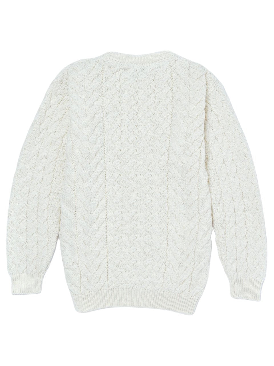Aran Merino Wool Crew Neck Sweater for Men & Women - Soft Warm Winter Knitwear for Outdoor Activities & Casual Wear