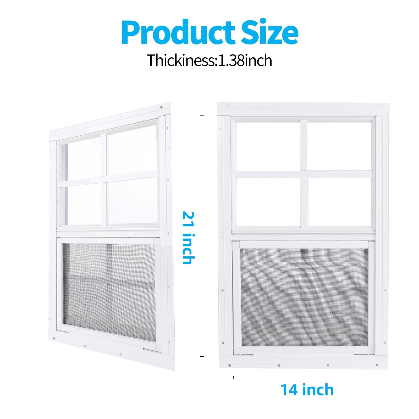 Aluminum Frame Shed Windows with Tempered Glass - 14