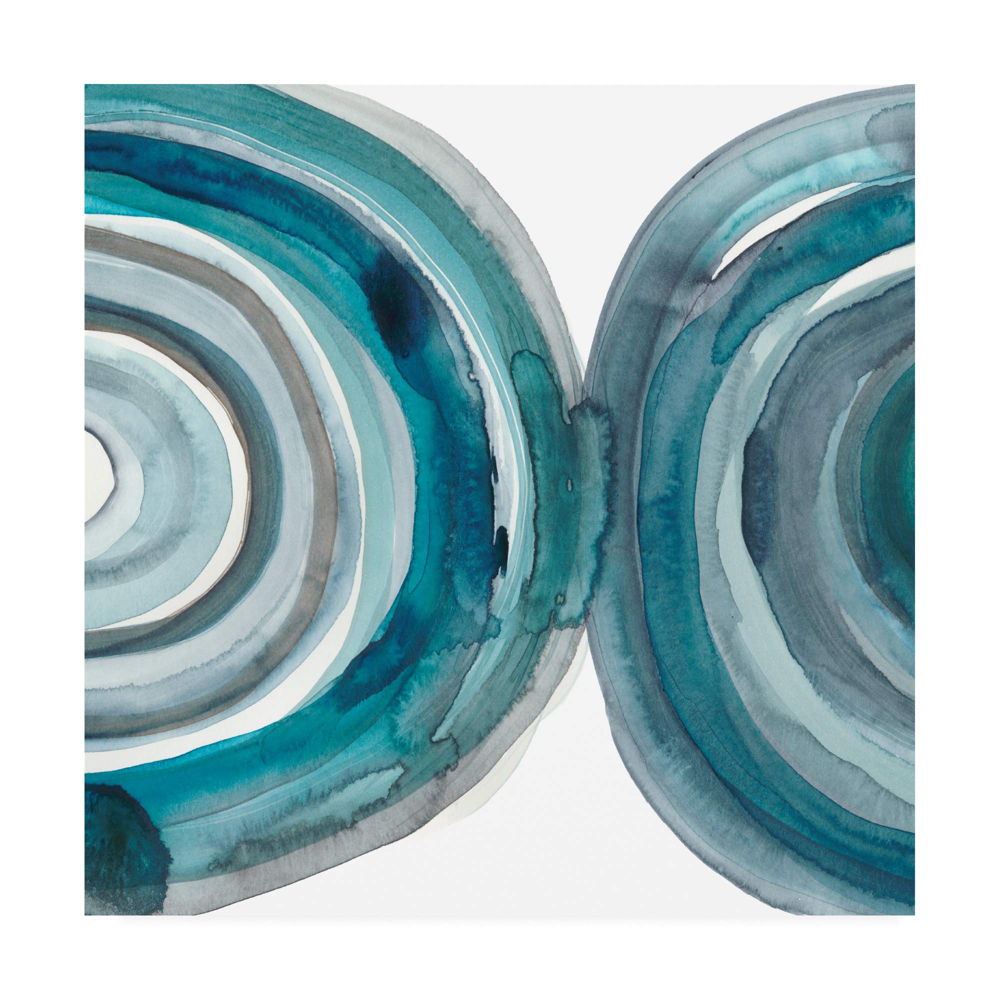 Trademark Fine Art - 18x18 Freshwater Tide VII by Chariklia Zarris - Modern Coastal Wall Art for Living Room, Bedroom & Office Decor