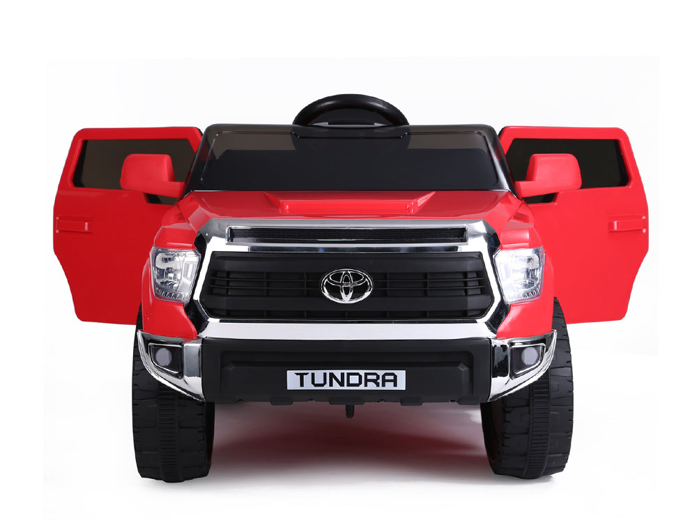 12V Kids Battery Powered Mini Toyota Tundra Ride On Truck with Remote Control - Red Electric Toy Car for Boys & Girls Ages 3-8, Outdoor & Indoor Play, Birthday Gift Idea