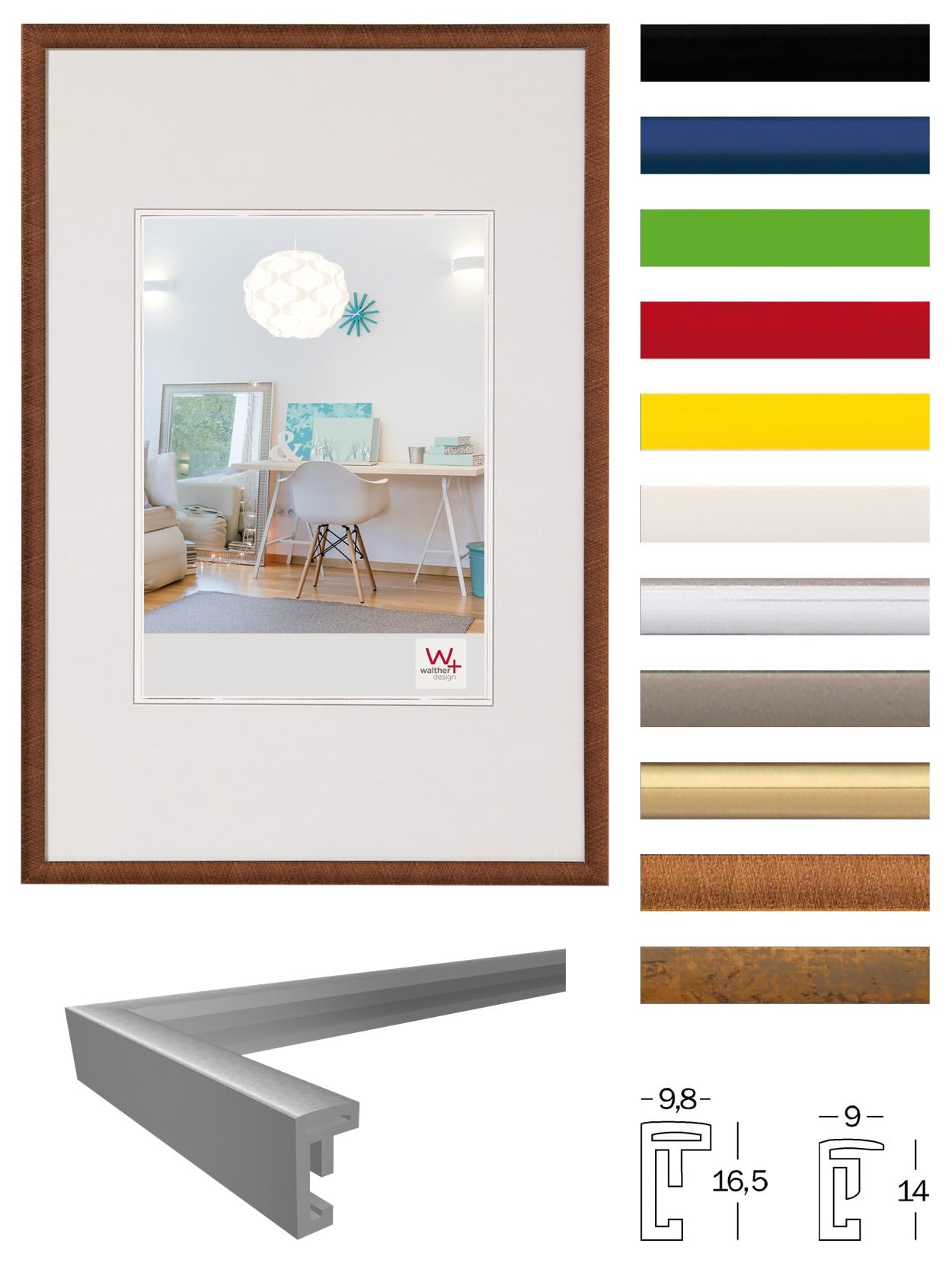 30x40cm Gold Picture Frame Set of 3 - Premium Plastic Photo Frames for Wall & Tabletop Display - Perfect for Home Decor, Office, Wedding Photos & Gift Giving