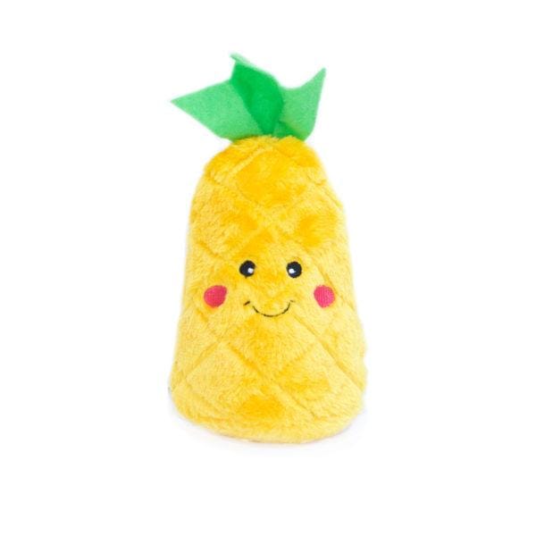 ZippyPaws NomNomz Pineapple Plush Dog Toy - Cute & Durable Chew Toy for Small & Medium Dogs - Perfect for Playtime, Training & Cuddling