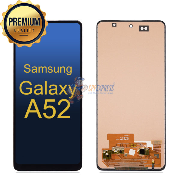 Samsung Galaxy A52 LCD Touch Screen Digitizer Assembly Without Frame - Black Replacement Part for DIY Repair | Compatible with Galaxy A52 Smartphone