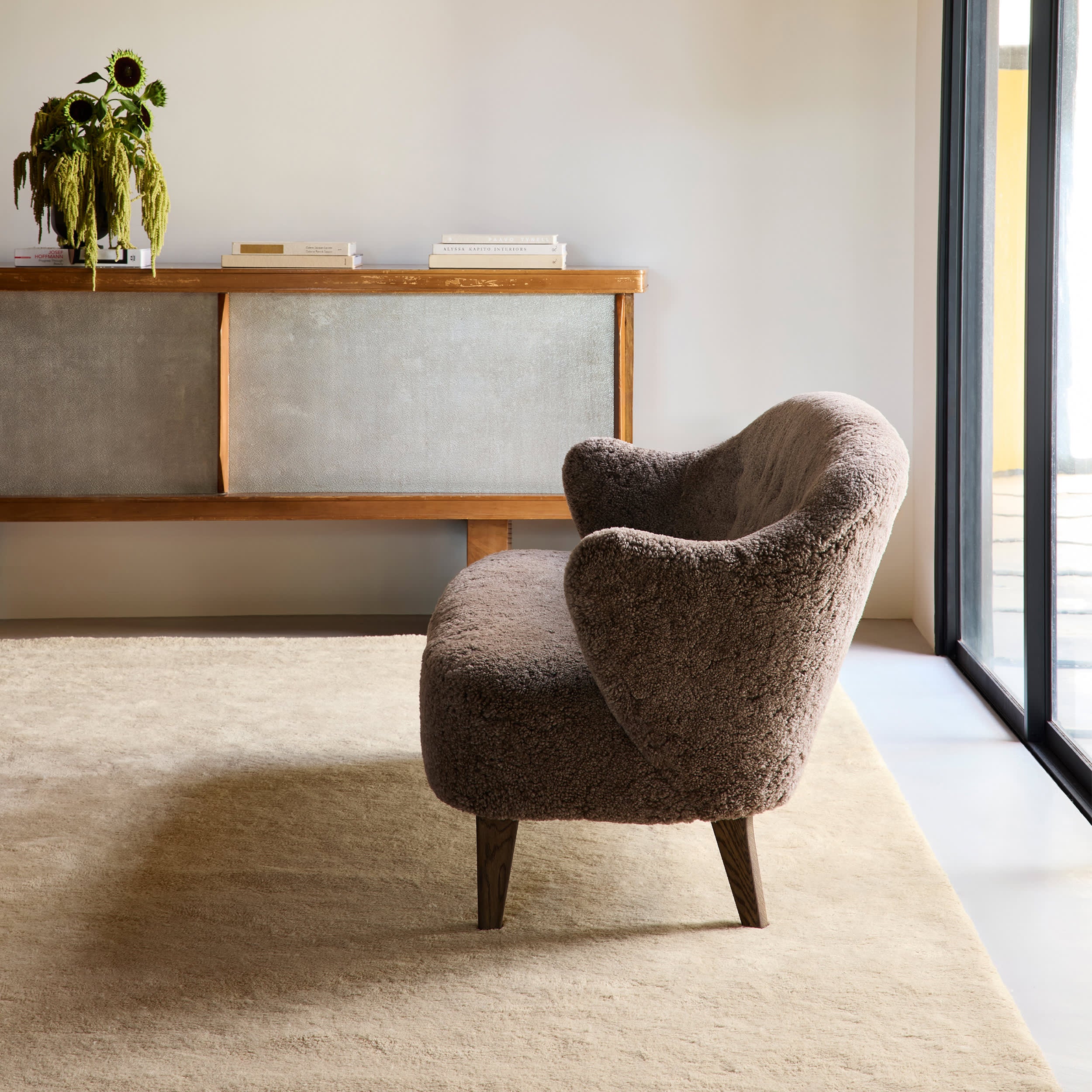 Premium Gaia New Zealand Wool Shag Rug - Soft & Luxurious Sand Color | Perfect for Living Room, Bedroom & Cozy Home Decor