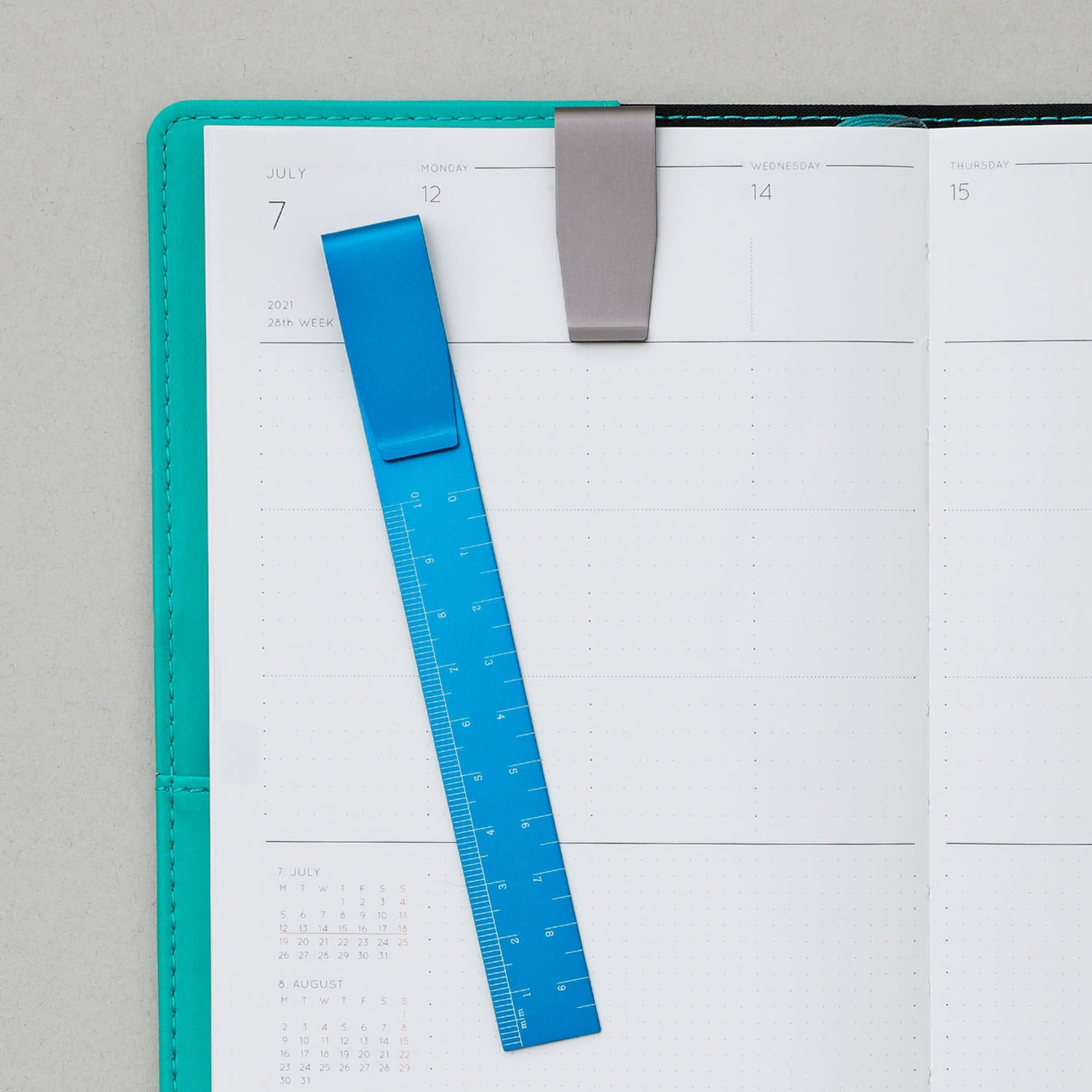 Hightide Ruler Clip for Hobonichi Techo Planner - Perfect for Organizing Notebooks, Journals, and Office Supplies | Ideal for Students, Professionals & Stationery Lovers