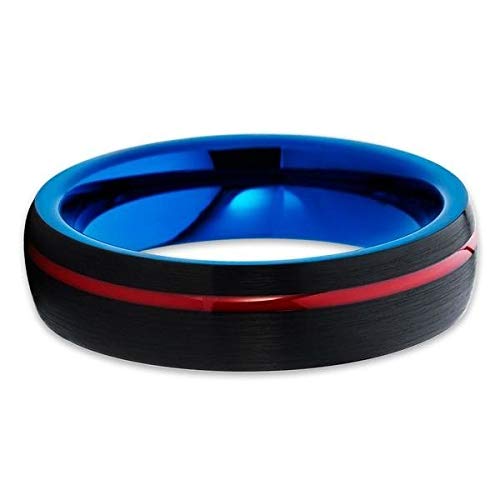 Premium Black & Blue Tungsten Wedding Rings for Men & Women - Durable Comfort Fit Engagement & Anniversary Bands - Perfect for Proposals, Vows, and Special Occasions