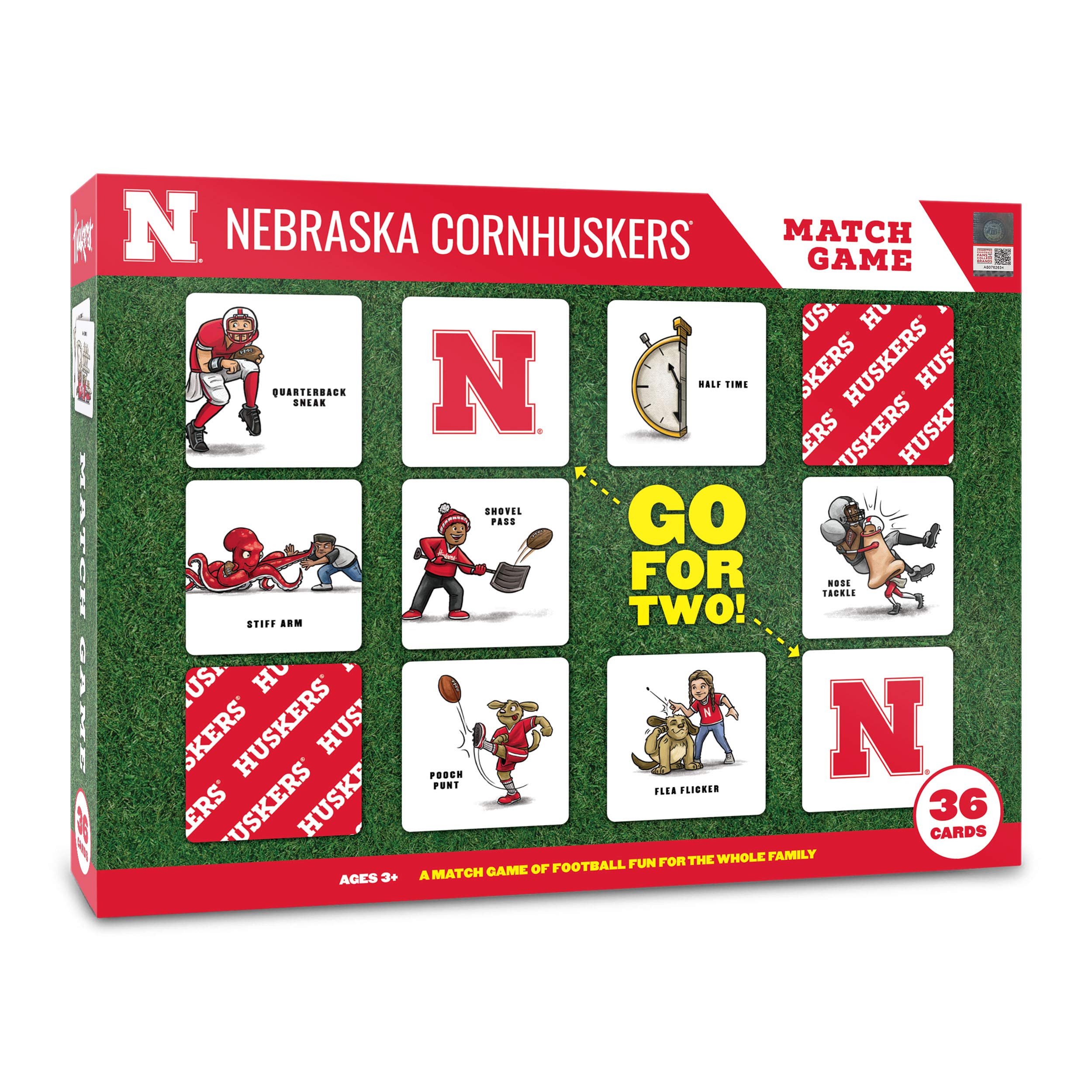 YouTheFan NCAA Memory Match Game - College Sports Matching Card Game for Kids & Adults - Perfect for Family Game Night, Parties & Travel