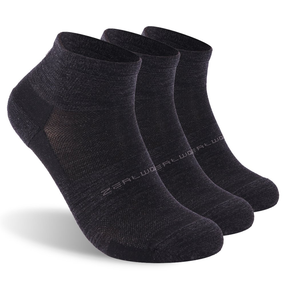 ZEAL WOOD Unisex Wool Athletic Socks - Lightweight Breathable Cycling Socks for Men & Women - Perfect for Running, Hiking & Outdoor Sports