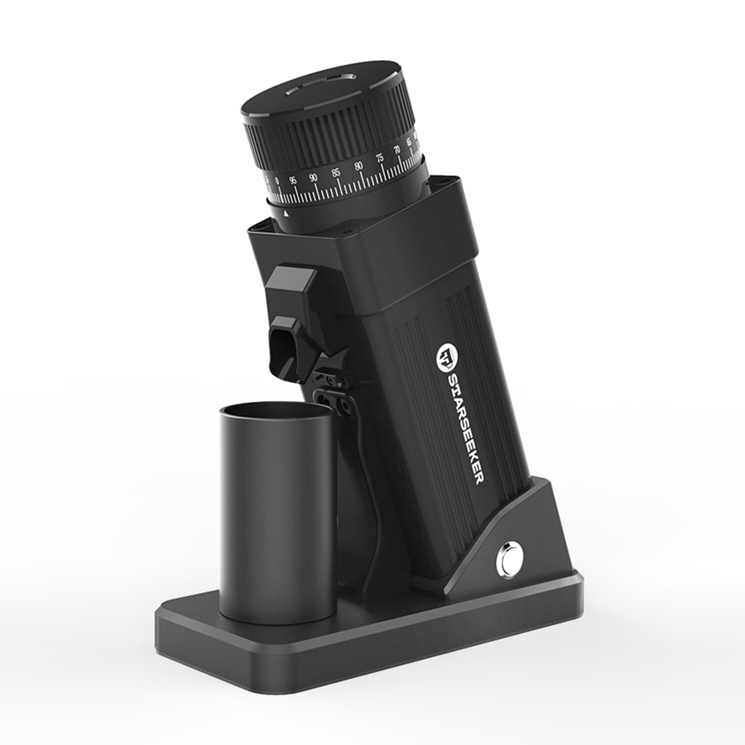 STARSEEKER E55 Electric Coffee Grinder - 55mm Conical Burr, 60 Grind Settings for Espresso, Drip, French Press & Cold Brew, Single Dose Design, Durable Aluminum Housing (Black) - Perfect for Home Baristas & Coffee Enthusiasts