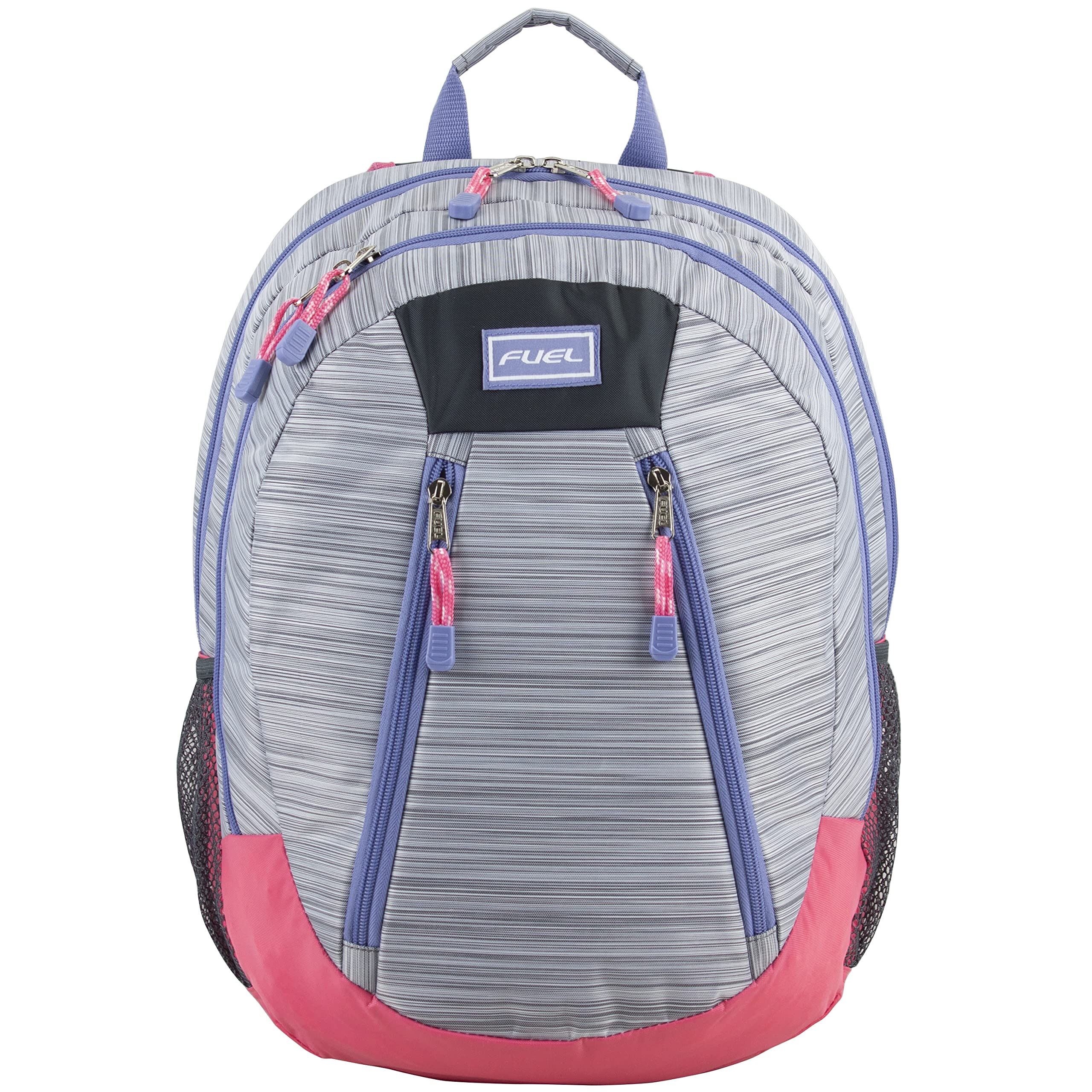 FUEL Sport Multi-Functional Water-Resistant Backpack - Carry On Luggage, Gym Bag & Weekender for Travel, Workout & Daily Use - Grey Delight