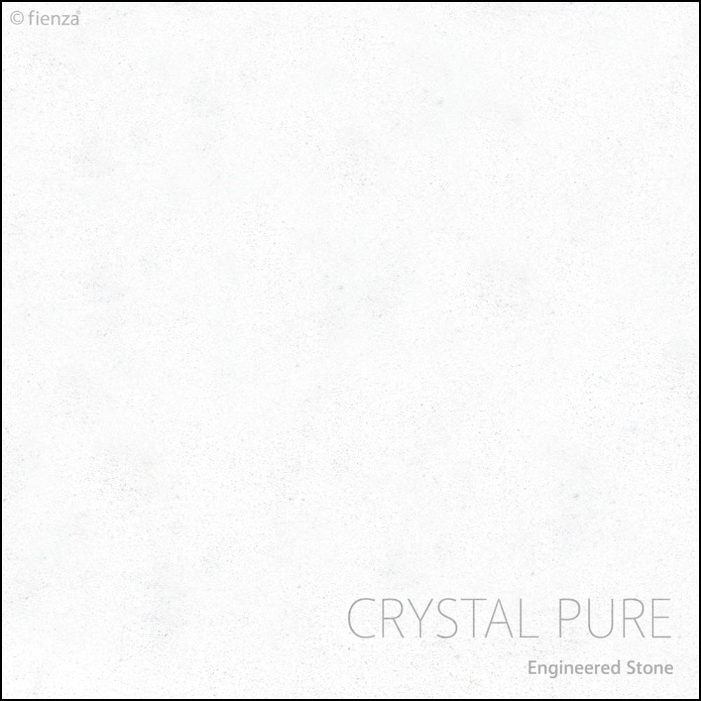 Fienza 36-Inch SC90SL Crystal Pure Undermount Bathroom Sink Vanity with Stone Countertop & Scandi Oak Finish - Wall Mounted Left Drawer Storage for Modern Bathrooms (Perfect for Small Spaces & Contemporary Home Decor)