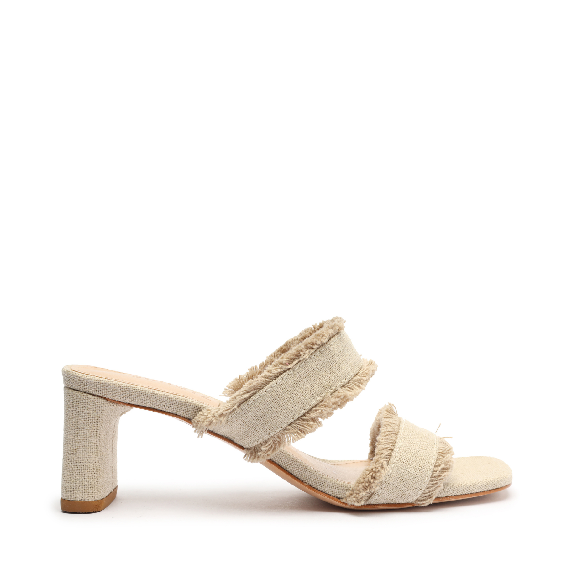 Amely Women's Mid Block Heel Linen Sandals - Comfortable Summer Casual Shoes for Beach, Vacation & Everyday Wear