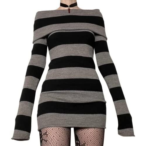 Off Shoulder+stripe