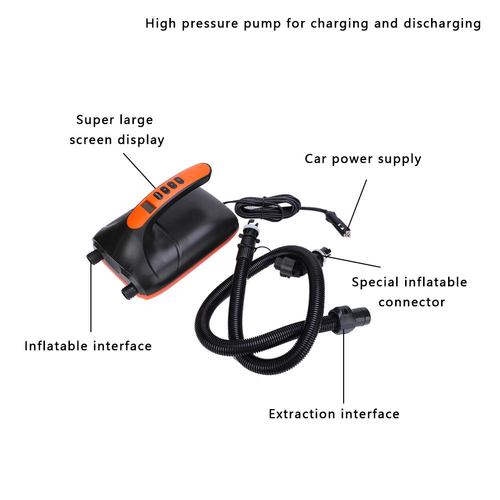 HT-782 Dual-Purpose High Pressure Electric Air Pump for Cars, Paddle Boards & Surfboards - Portable Inflator for Tires, Water Sports & Outdoor Adventures