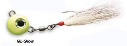 4oz Glow Ball Jig Fishing Lure - Best for Night Fishing, Saltwater & Freshwater Bass, Trout, and Walleye