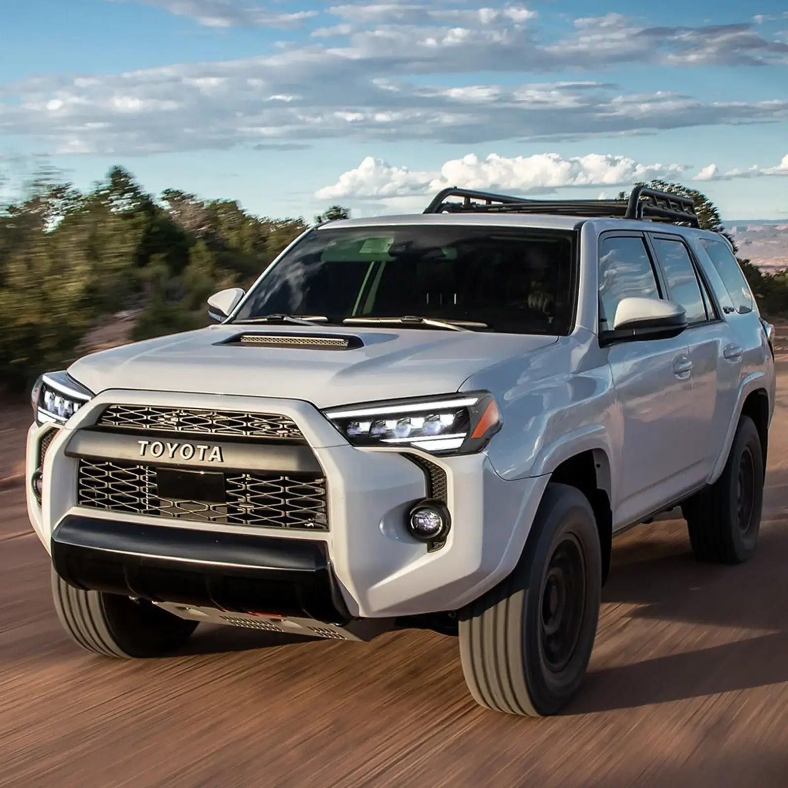 High-Performance LED Headlight Assembly 4Pcs with Projector Upgrade for 2014-2024 Toyota 4Runner - Durable Replacement Headlights for Night Driving, Off-Road Adventures & Enhanced Visibility