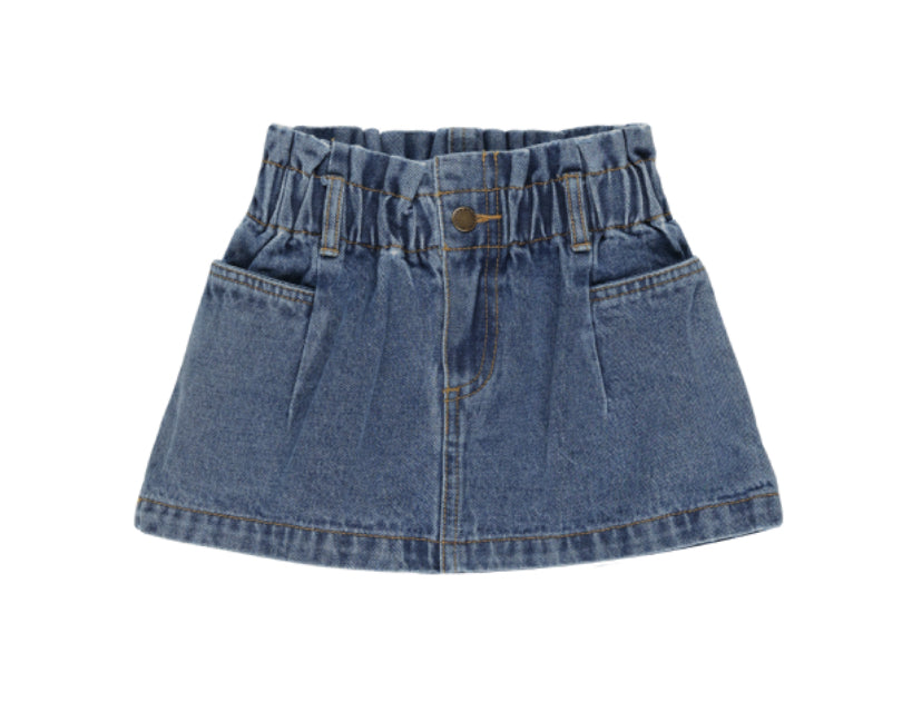 Rylee & Cru Denim Mini Skirt for Girls – Cute & Comfortable Toddler Skirt for Playdates, School & Everyday Wear