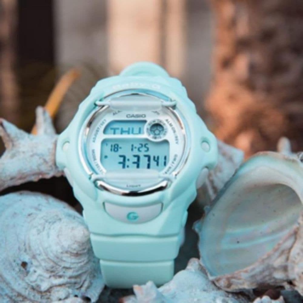 CASIO BABY-G BG-169R-3DR Digital Sport Watch for Women - Blue Resin Strap, Shock Resistant, Water Resistant - Perfect for Running, Swimming & Outdoor Activities