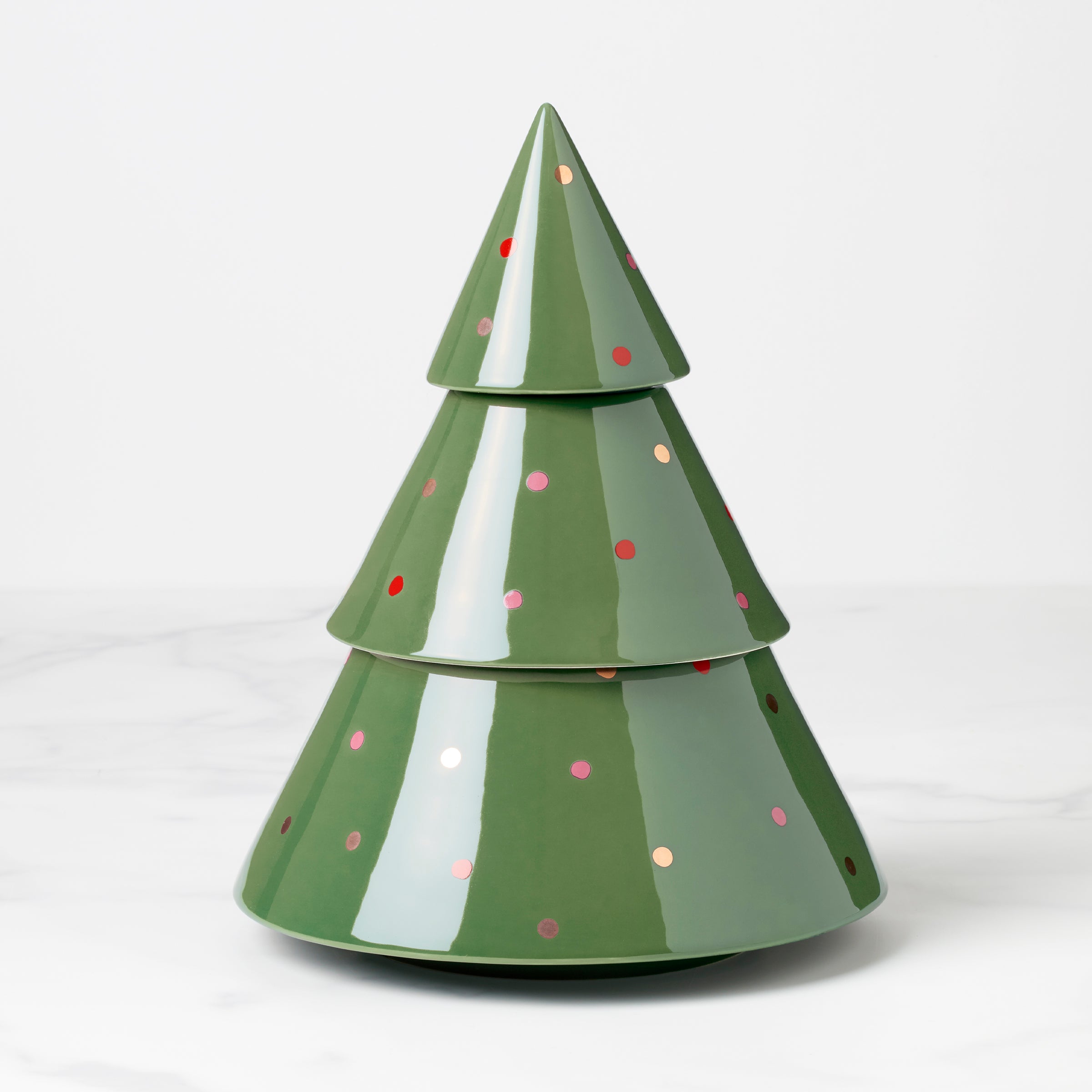 Evergreen Treat Jar with Figural Design - Perfect for Holiday Candy Storage & Kitchen Decor