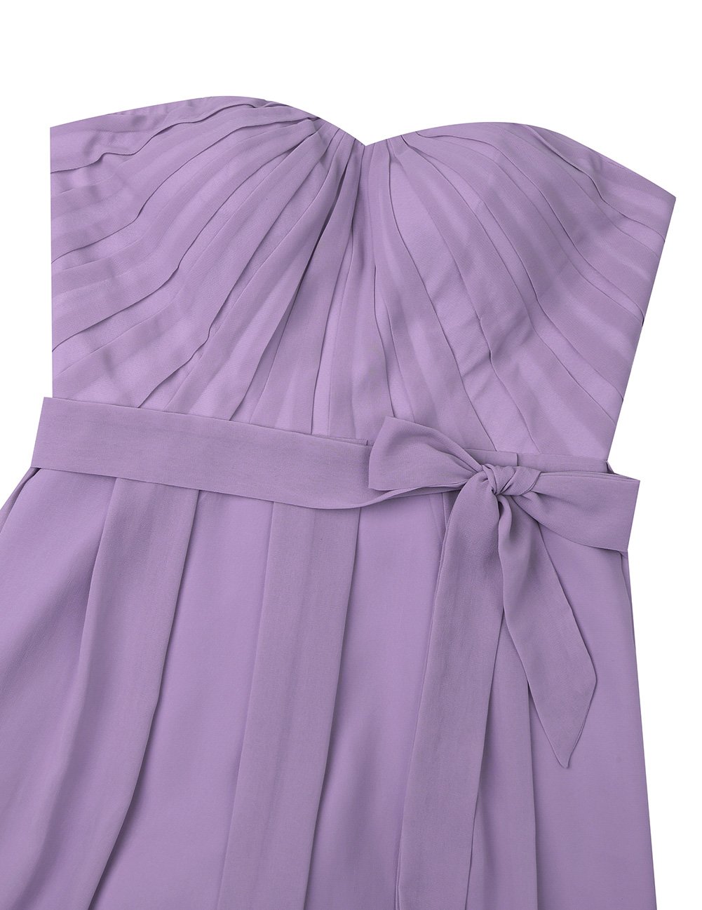 iiniim Women's Strapless Pleated Chiffon Bridesmaid Dress - Elegant Formal Prom Long Evening Gown for Weddings, Parties & Special Occasions
