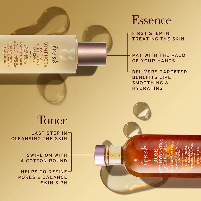 Organic Kombucha Antioxidant Facial Essence for Glowing Skin - Travel Size (1oz) - Perfect for On-the-Go Skincare & Hydration