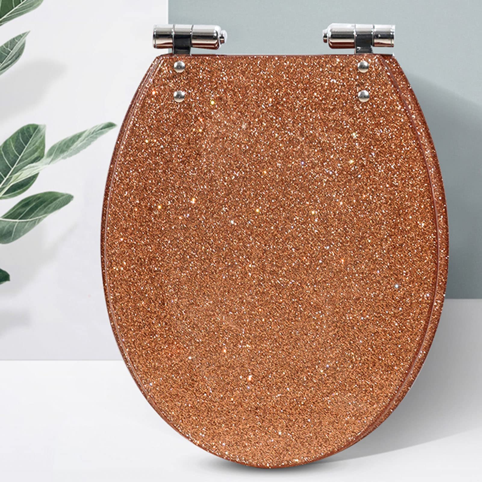 Soft Close Toilet Seat with Quick Release Hinges - Durable Resin Toilet Lid, Ergonomic Design & Easy Installation - Perfect for Bathroom, Home, RV & Office Use
