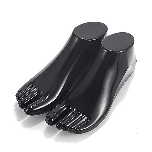 Groupcow Women's Plastic Foot Model Display Stand for Sandals - Black - Perfect for Shoe Store Displays, Photography, and Online Retail Showcase
