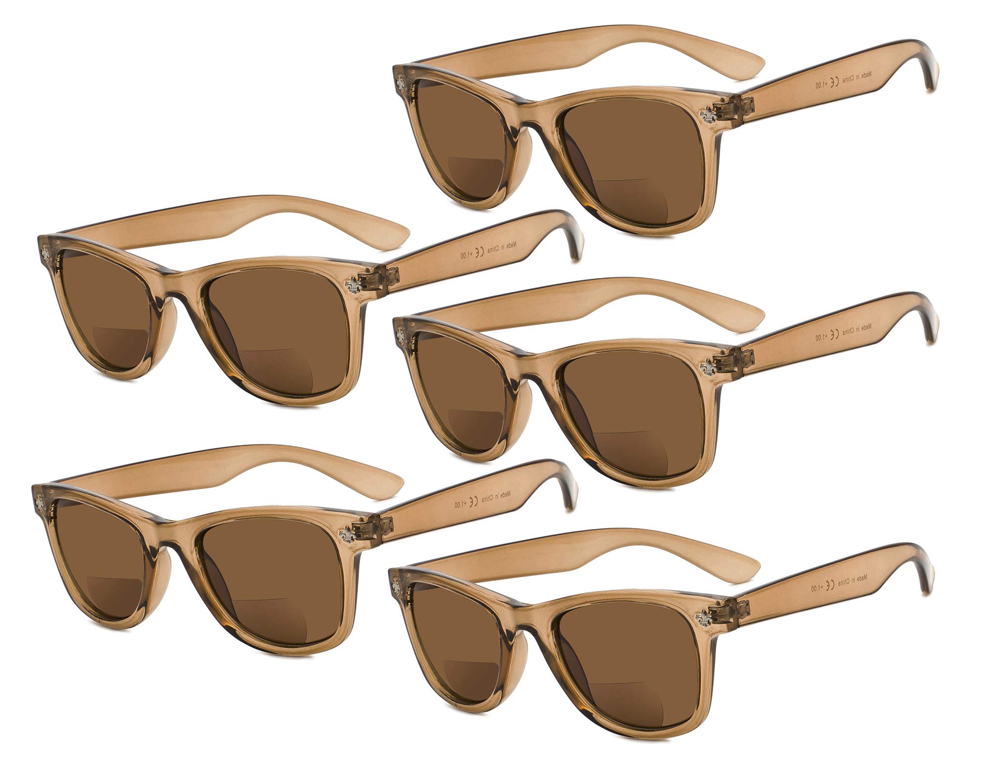 Eyekepper Classic Bifocal Sunglasses for Women - 5 Pack Multipurpose Reading & Outdoor UV Protection - Perfect for Driving, Reading, and Beach Activities