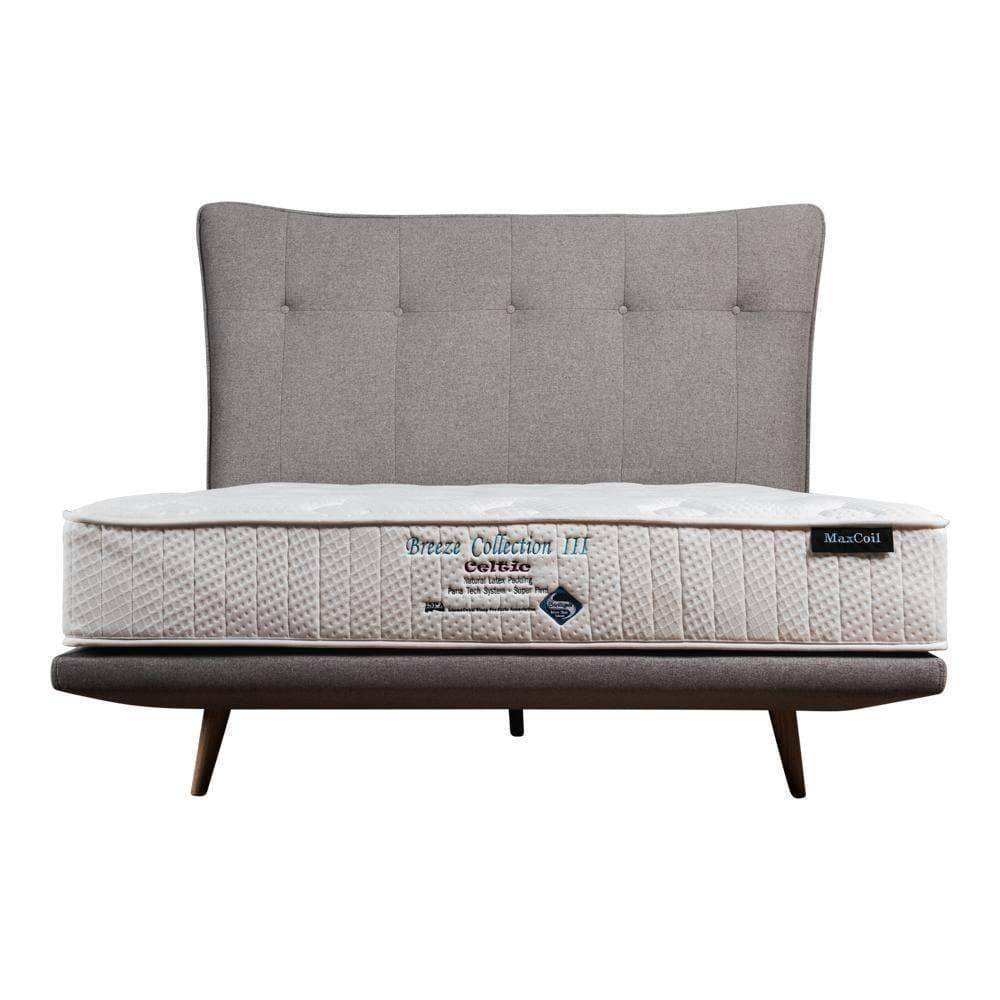 Lucien Fabric Bed Frame - Queen Size, Pet Friendly Upholstered Platform Bed with Wooden Slats - Perfect for Modern Bedrooms, Guest Rooms & Pet Owners